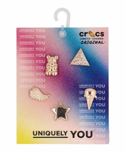 crocs クロックス JIBBITZ CHARMS ジビッツチャーム GOLD ICONS 5 PACK シューズアクセサリー(ゴールドアイコン5パック) 10011118 ゴール