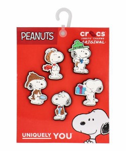 crocs クロックス JIBBITZ CHARMS ジビッツチャーム PEANUTS 5 PACK シューズアクセサリー(ピーナッツ5パック) 10011466 スヌーピー