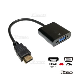 HDMI オス to VGA メス 変換アダプター ビデオ変換 アダプタケーブル 金メッキコネクタ搭載 1080P PC DVD HDTV用 変換アダプタ 変換コネ