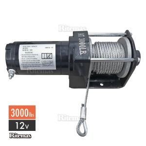 電動ウインチ 12V 3000LBS ウインチ 1361kg 電動ホイスト DC12V 防水 小型 荷揚げ 引き上げ 引き上げ機 牽引 けん引 オフロード車 トラッ