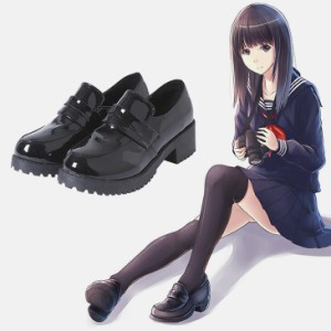 エナメル調ローファー レディース靴 フォーマル靴 大きいサイズ学生 制服 学生靴通学靴大きいサイズパンプスリクルート アーモンドトゥ女