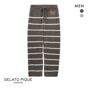 ジェラートピケ オム メンズ パウダーボーダーロングパンツ ジェラピケ パジャマ ルームウェア gelato pique HOMME 30%OFF 送料無料