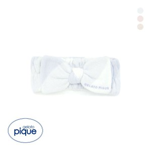 ジェラートピケ スムーズィーlite 3ボーダーヘアバンド ジェラピケ gelato pique メール便(20)