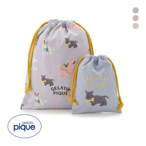 ジェラートピケ SUMMER DOG柄巾着セット ジェラピケ gelato pique メール便(15)