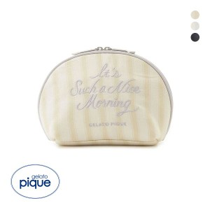 ジェラートピケ ロゴ刺繍半円ポーチ ジェラピケ gelato pique 30%OFF