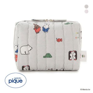ジェラートピケ Dick Bruna キルティング総柄ポーチ ジェラピケ gelato pique 送料無料