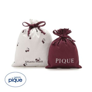 【メール便(10)】 ジェラートピケ チェリー柄巾着セット ジェラピケ gelato pique