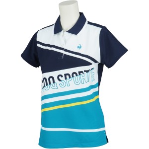 ルコックゴルフ Le coq sportif GOLF カラーブロックロゴ半袖ポロシャツ レディス