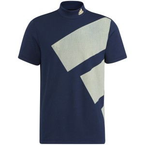 アディダス Adidas ビッグロゴ モックネック半袖シャツ