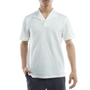 カールカナイゴルフ KARL KANI GOLF DRY 膨れジャガード 変形カラー 半袖ポロシャツ