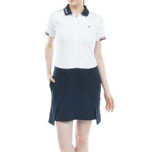 トミー ヒルフィガー ゴルフ　TOMMY HILFIGER GOLF　ブラインドロゴジャガード コンビワンピース　レディス