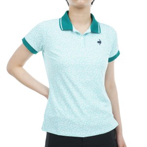 ルコックゴルフ　Le coq sportif GOLF　小花柄半袖ポロシャツ　レディス