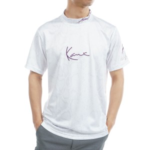 カールカナイゴルフ　KARL KANI GOLF　ドライパイソン総柄カラー ハイネック半袖Tシャツ