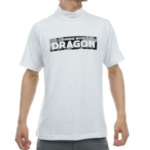 ダンスウィズドラゴン　Dance With Dragon　クールマックスロゴエンボス ストレッチ モックネック半袖Tシャツ