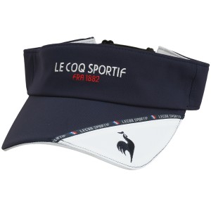 ルコックゴルフ　Le coq sportif GOLF　ロゴパイピング サンバイザー　レディス