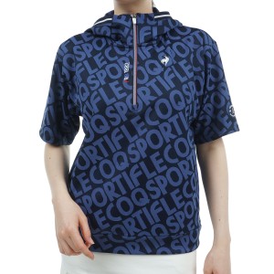 ルコックゴルフ　Le coq sportif GOLF　ストレッチフォーサー ジャカード半袖パーカー　レディス