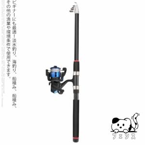 釣り竿 ルアーロッド 2.7m 3m 3.6m 炭素 伸縮 釣り竿 ロッド 竿 リールセット スピニングリール 釣り入門 釣り具セット 釣竿 ロッド リー