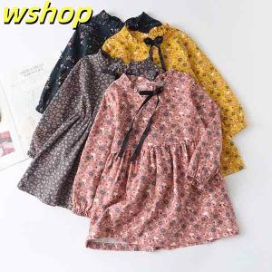 【wshop 】ワンピース キッズ 長袖 子供服 女の子 ベビー服 春秋 花柄ワンピース 綿 結婚式 子ども服 ジュニア 女児 おしゃれ かわいい 