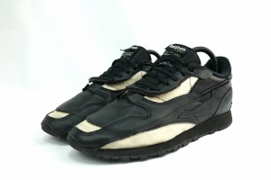 Maison Margiela×REEBOK メゾンマルジェラ リーボック TIER 2  クラシックモデル コラボ スニーカー シューズ ブラック オフホワイト レ