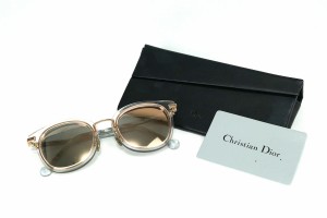 CHRISTIAN DIOR クリスチャンディオール ORIGINS2 9000J サングラス クリア ホワイト ゴールド ユニセックス【中古】