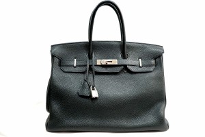 HERMES エルメス バーキン35 ハンドバッグ トゴ ブラック K刻印 2007 【中古】