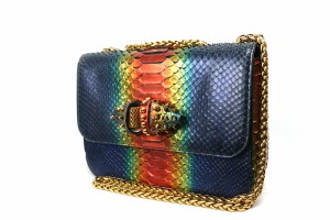 Christian Louboutin Multicolor Python Sweet Charity Loubi Bow Shoulder Bag クリスチャン ルブタン マルチカラー パイソン スウィー