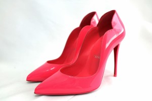 CHRISTIAN LOUBOUTIN クリスチャン ルブタン Hot Chick Pumps ホットチックパンプス ピンク 100mm パテントレザー 35.5サイズ　(約22.5cm