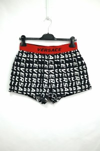 VERSACE ヴェルサーチ 水着 スイムウエア BLACK SPEED LOGO SWIM SHORTS ショートパンツ ブラック サイズ5【中古】