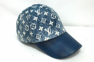 LOUISVUITTON ルイヴィトン M77438 キャップ デニム ブルー モノグラムジャガード MONOGRAM JACQUARD DENIM CAP Lサイズ【中古】