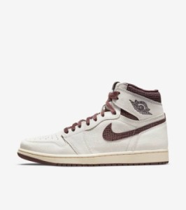 A Ma Mani?re × Nike Air Jordan 1 RETRO High OG  Sail and Burgundy ア マ マニエール × ナイキ エアジョーダン1 レトロ ハイ OG  セ