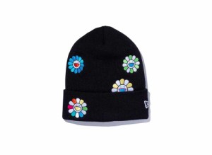 NEW ERA TAKASHI MURAKAMI Basic Cuff Knit FLOWER ALLOVER  Black ニューエラ ベーシック カフ ニット フラワー オールオーバー  ブラッ