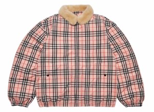 Supreme / Burberry Shearling Collar Down Puffer Jacket  Pink シュプリーム バーバリー シアリング カラー ダウン パフ ジャケット  