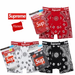 Supreme / Hanes Bandana Boxer Briefs (2 Pack)  シュプリーム ヘインズ バンダナ ボクサー ブリーフ (2 パック)  S M L XL Black White