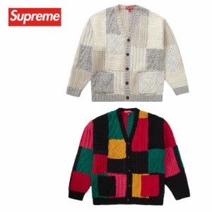 FW23 Supreme Patchwork Cable Knit Cardigan シュプリーム パッチワーク ケーブル ニット カーディガン