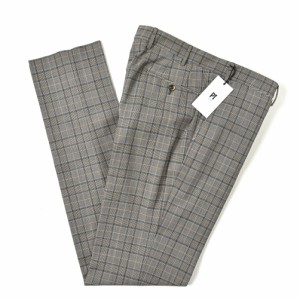 【半額以下】ピーティートリノ PT TORINO SLIM FIT スラックス ノータック 春夏 メンズ SUPER 110's ヴァージン ウール 100％ チェック 