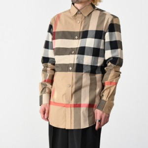 BURBERRY バーバリー シャツ チェック ストレッチコットンポプリン 8010213 メンズ ARCHIVE BEIGE ベージュ コットン スリムフィット チ