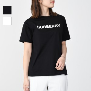 BURBERRY バーバリー Tシャツ トップス ウェア ロゴプリント コットンTシャツ 半袖 8056724 8055251 レディース WHITE ホワイト 白 BLACK