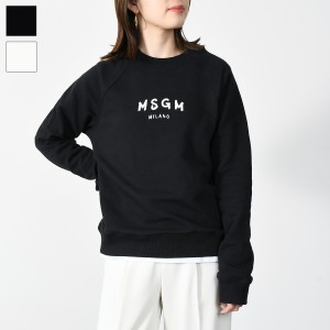 MSGM エムエスジーエム スウェット トレーナー トップス ブラッシュドロゴSWEAT 3541MDM 116 レディース オフホワイト ベージュ ブラック