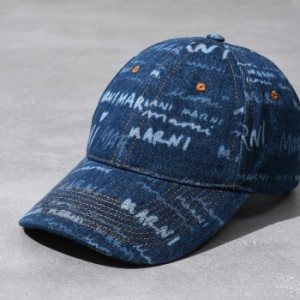 MARNI マルニ キャップ 帽子 MEGA MARNI ベースボールCAP CLZC0108A0 USCV36 メンズ 男性 JQB50 アイリスブルー コットンデニム 人気 お