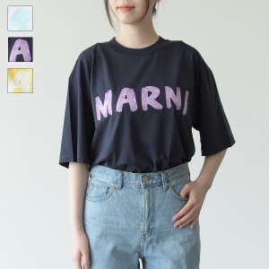 MARNI マルニ レタリング ロゴ Tシャツ レディース トップス THJET49EPHUSCS11 半袖 春夏 人気 ギフト オススメ