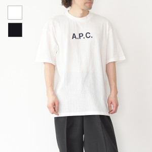 A.P.C. アーペーセー Tシャツ MORAN T-SHIRT COGAF H26245 メンズ AAD WHITE ホワイト 白 LZZ BLACK ブラック 黒 APC ロゴ クルーネック 