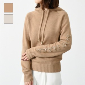 Max Mara マックスマーラ セーター ニット トップス ANANAS ビジューニットフーディー レディース CAMEL キャメル BEIGE ベージュ フード