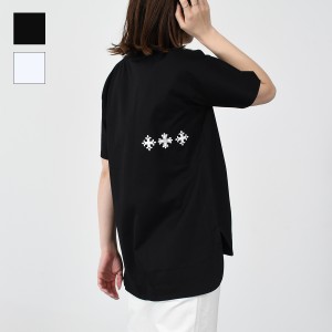 TATRAS タトラス トップス Tシャツ TELAMANA LTLA23S8029 レディース 女性 ブラック ホワイト BLACK WHITE コットン クルーネック 半袖 