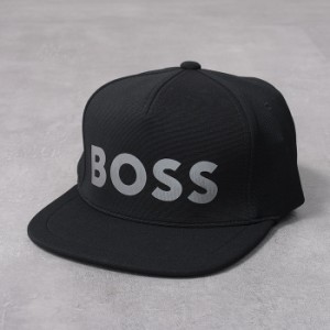 HUGO BOSS ヒューゴボス 帽子 ストレッチジャージー キャップ 5050826 メンズ ブラック ポリエステル ロゴ フラットキャップ シンプル 人