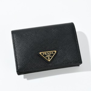 PRADA プラダ ウォレット 財布 サフィアーノトライアングル財布 1MV021 QHH レディース NERO ブラック 小銭入れ ミニ財布 二つ折り財布 