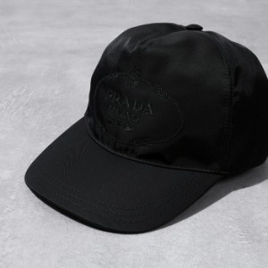 PRADA プラダ 帽子 キャップ ロゴ刺繍ベースボールCAP 2HC179 2DMI メンズ 男性 NERO ブラック 黒 シンプル 刺繍 無地 ロゴ カジュアル 