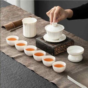 台湾茶 茶器セット 桃柄 茶壺（急須）大と茶杯（湯呑み）2つ 凍