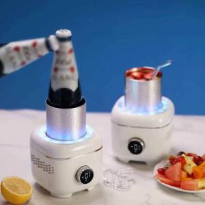 「0℃?70℃・10秒冷凍」 ドリンクホルダー カップ ドリンク クーラー 卓上冷蔵カップ ミニ冷蔵庫 保冷・保温 小型 氷不要 350ml 鮮度維