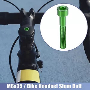 グリーン ユニバーサル M6x35 バイク ステム ボルト バイク ヘッドセット ステム ボルト チタン合金 Green Universal M6x35 Bike Stem Bo