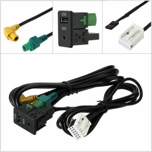 USB 3.5mm AUXスイッチソケットRCD510 RCD310 RCD300 MDF20 / 231（VW Magotan Touran POLO）